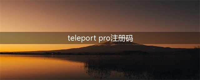 Teleport pro这个软件怎么用(teleport pro注册码)