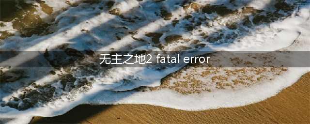 《无主之地2》故障的解决方法：避免“fatal error”错误