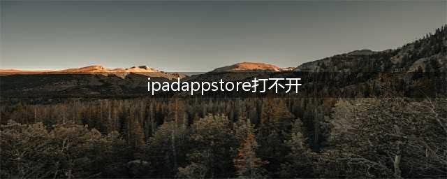 为什么ipad的app store打不开(ipadappstore打不开)