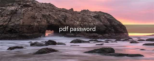 手机pdf密码怎么解锁？(pdf password)