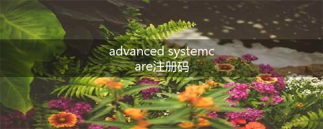 求advanced systemcare用户名和注册码(advanced systemcare注册码)