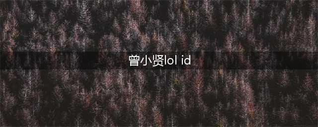 明星的lol游戏ID名字(曾小贤lol id)