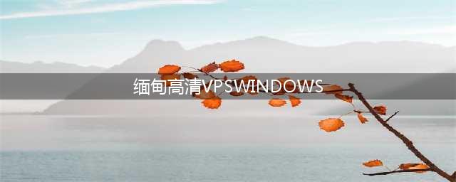 高清VPS Windows服务器-缅甸(缅甸高清VPSWINDOWS)