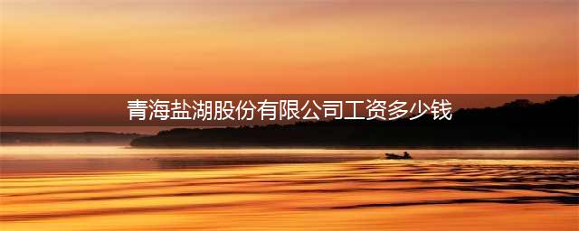青海盐湖股份有限公司工资多少钱