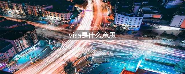 visa是什么意思（详细解释visa的含义与用法）