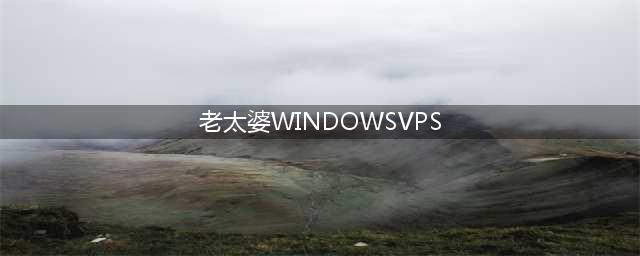 经济实惠的Windows VPS服务为老年人提供便利(老太婆WINDOWSVPS)