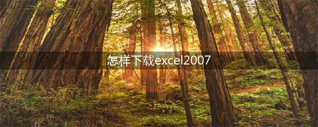 下载Excel 2007的方法——详细教程(怎样下载excel2007)