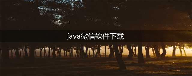 微信Java版下载 - 通用版(java微信软件下载)