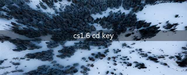 cs1.6进入游戏cd-key是多少?(cs1.6 cd key)